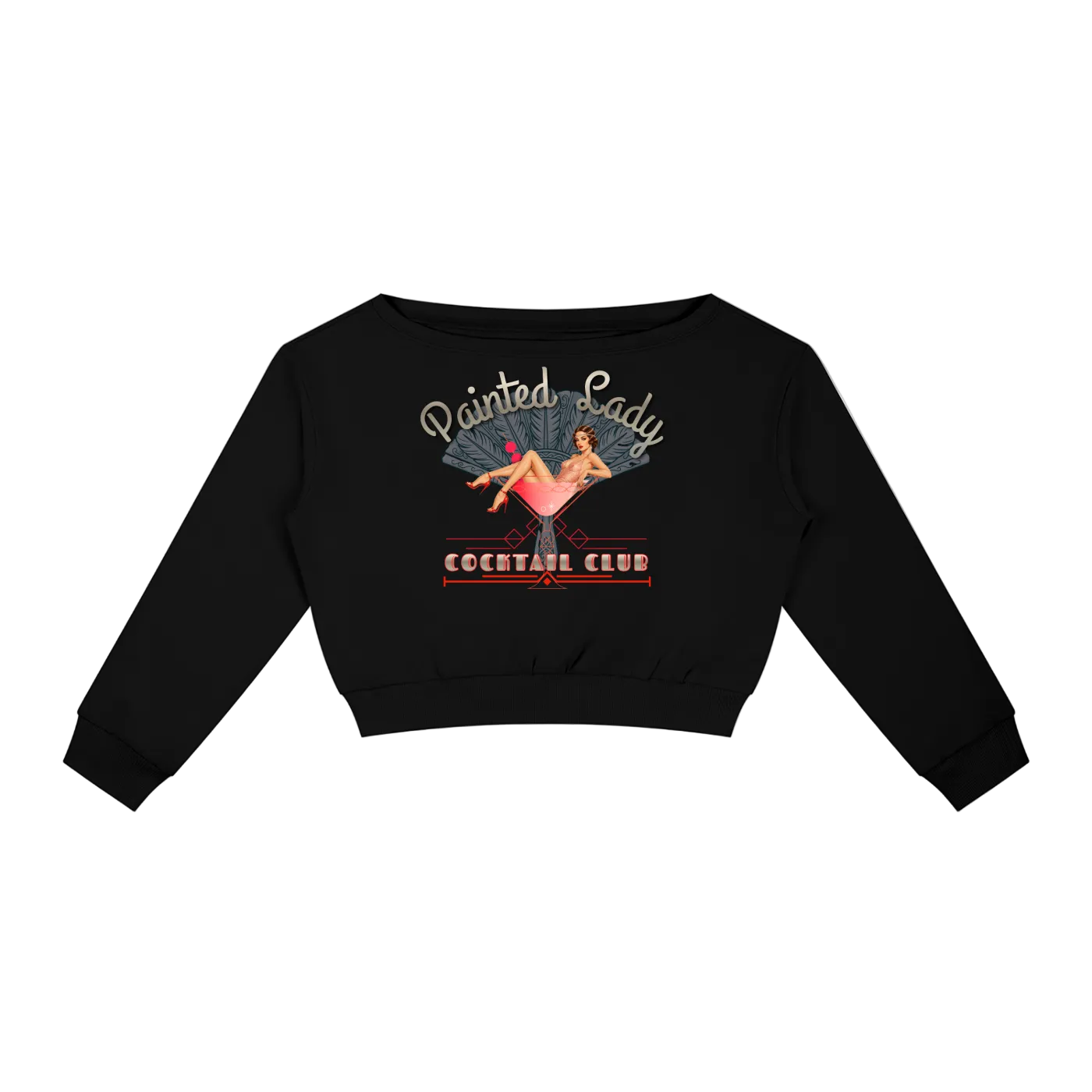 Vintage Cocktail Club Women's Off-Shoulder Sweatshirt