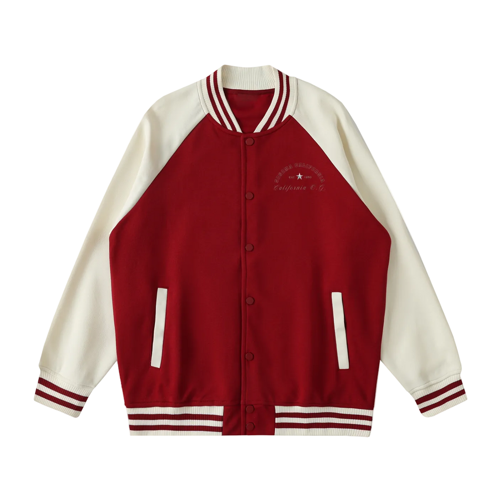 Sonoma California O.G. Collegiate Two Tone Raglan Sleeve Varsity Jacket
