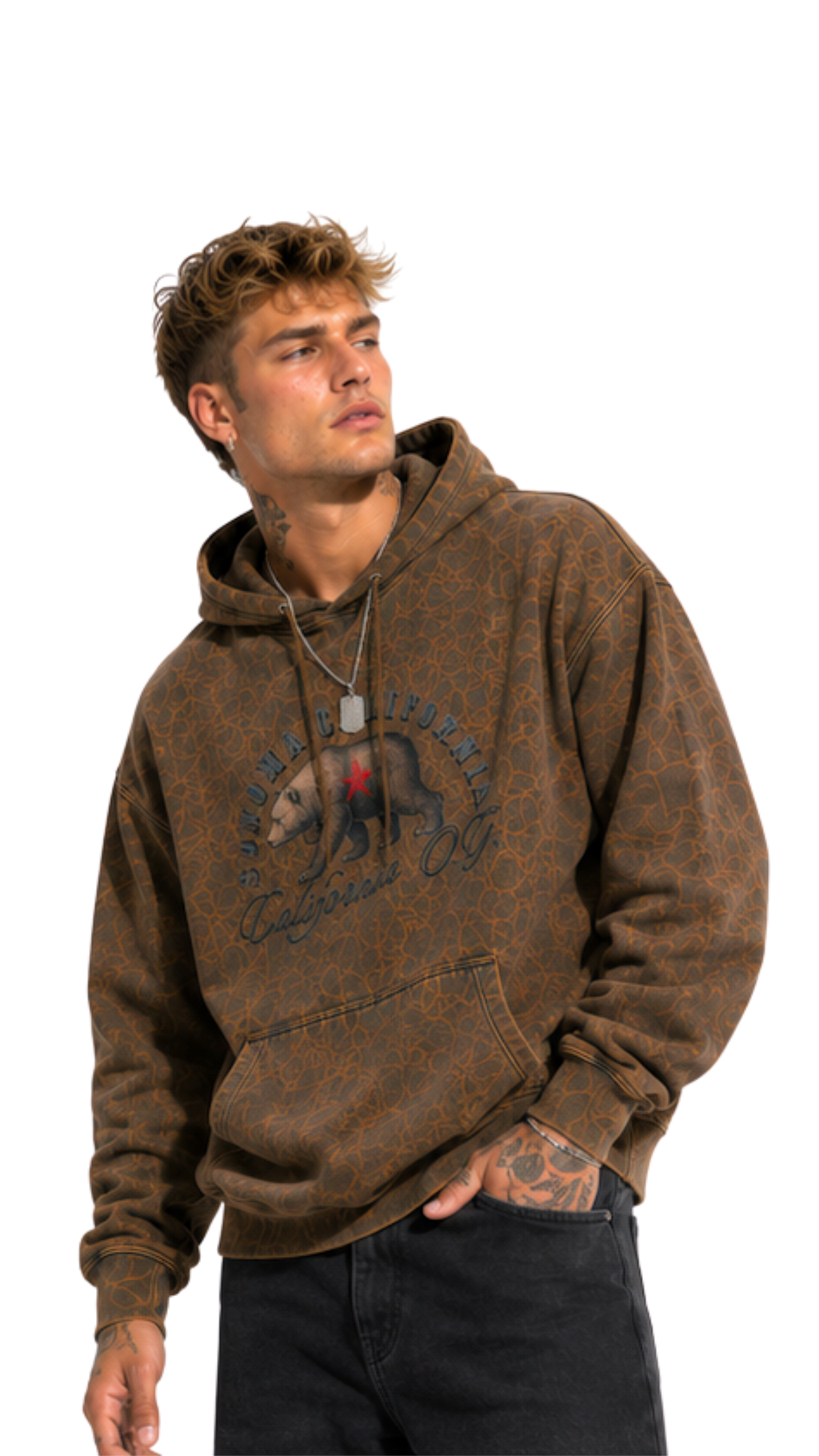 Sonoma Bear Revolt Mineral Wash Men's Hoodie