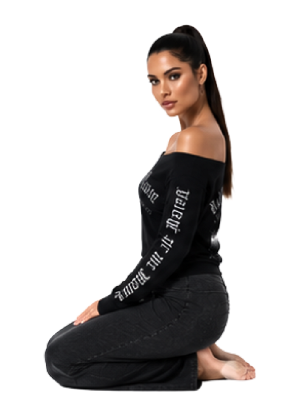 Valley of the "Misty" Moon Women's Off Shoulder Sweatshirt