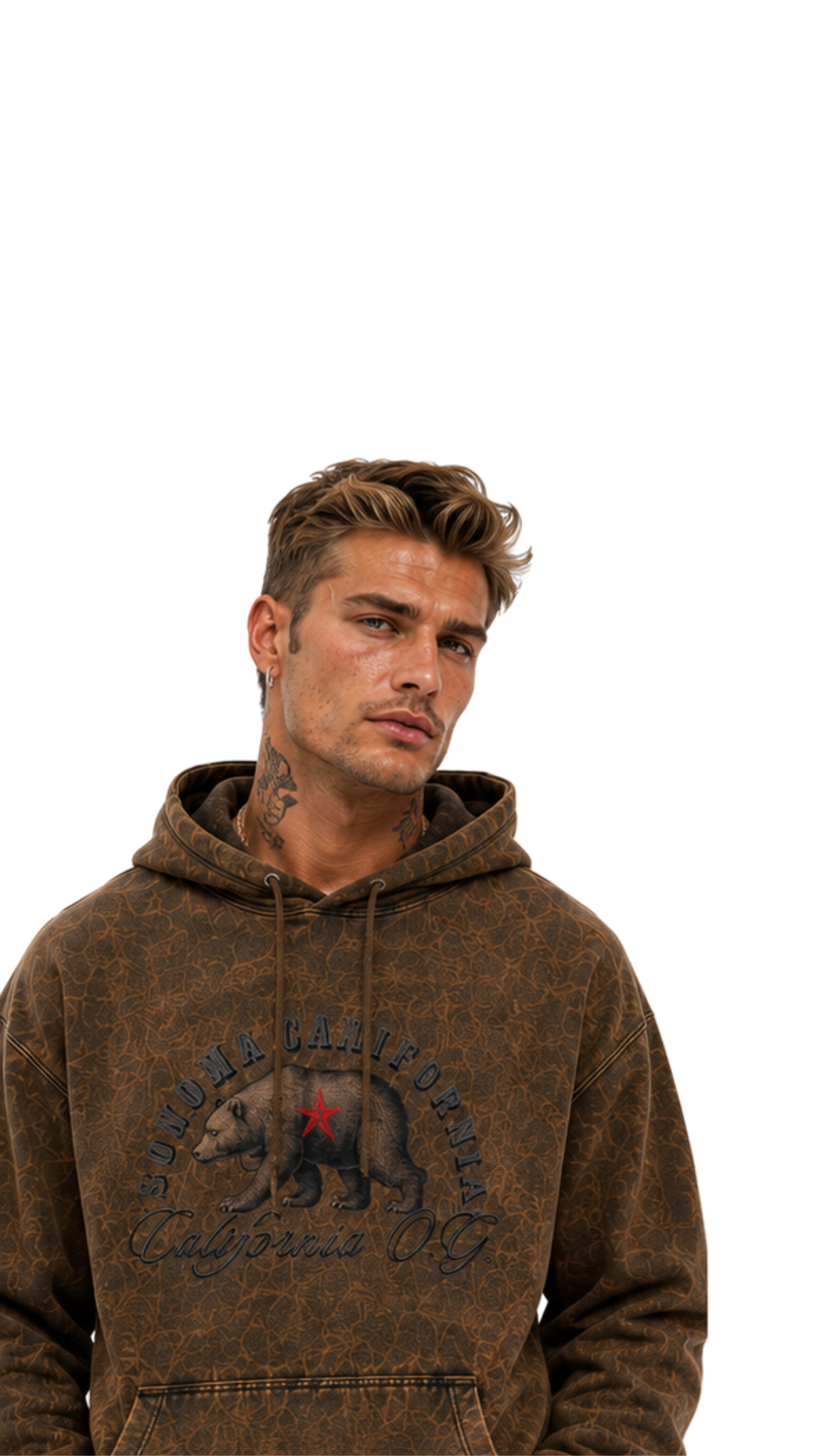 Sonoma Bear Revolt Mineral Wash Men's Hoodie