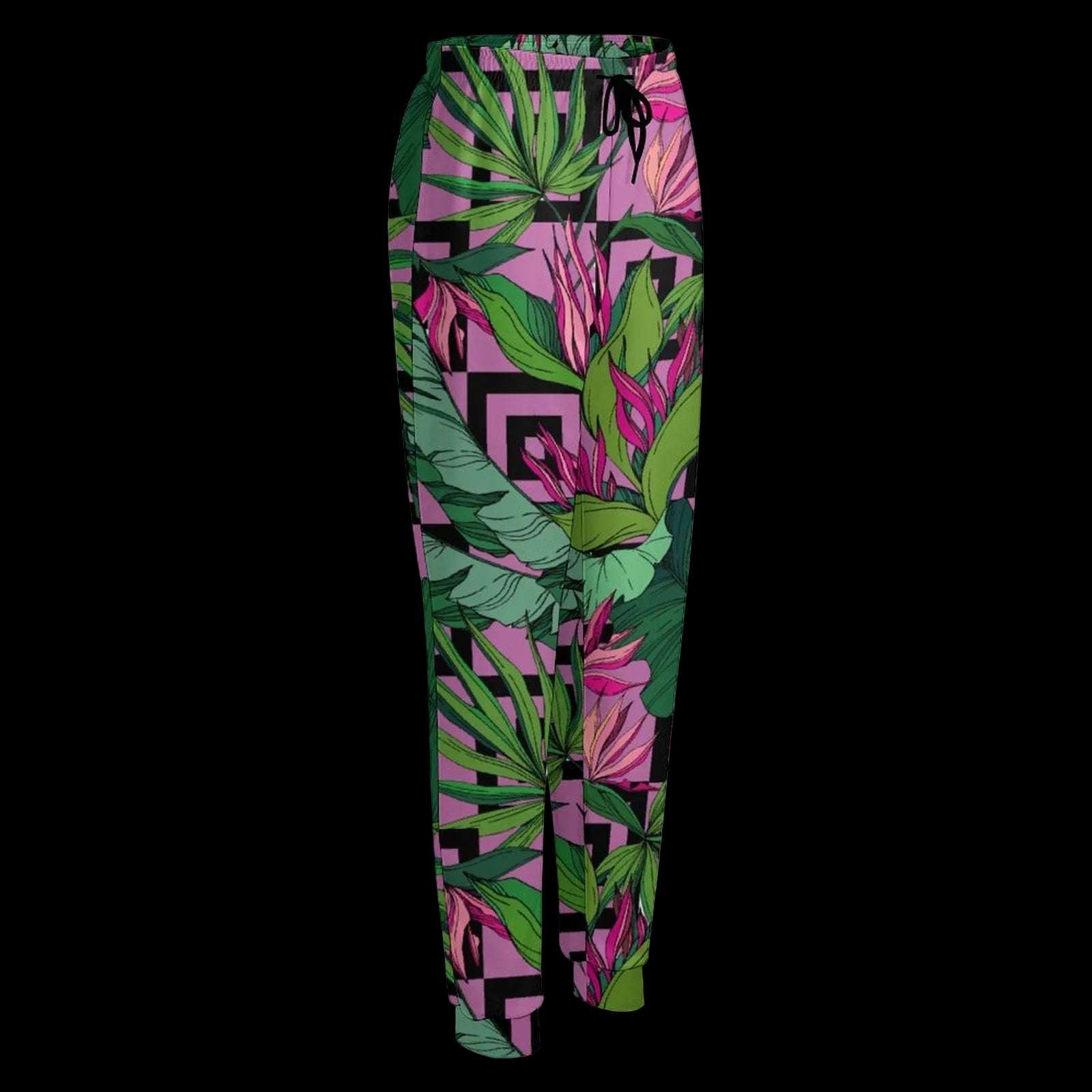 Pink Palm Geometric Print Sweatpants Secondary image