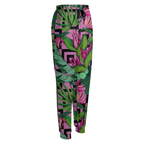 Pink Palms Print Women's Sweatpants