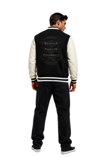 Sonoma County Emblem Two-Tone Fleeced Varsity Jacket