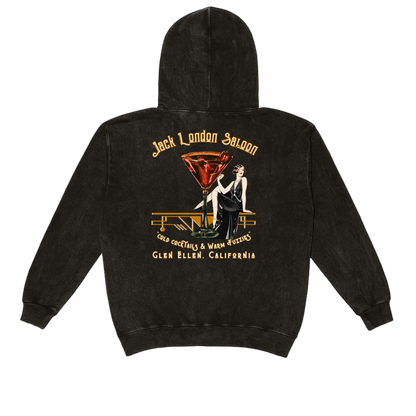 JACK LONDON SALOON "Cold Cocktails" Mineral Wash Hoodie