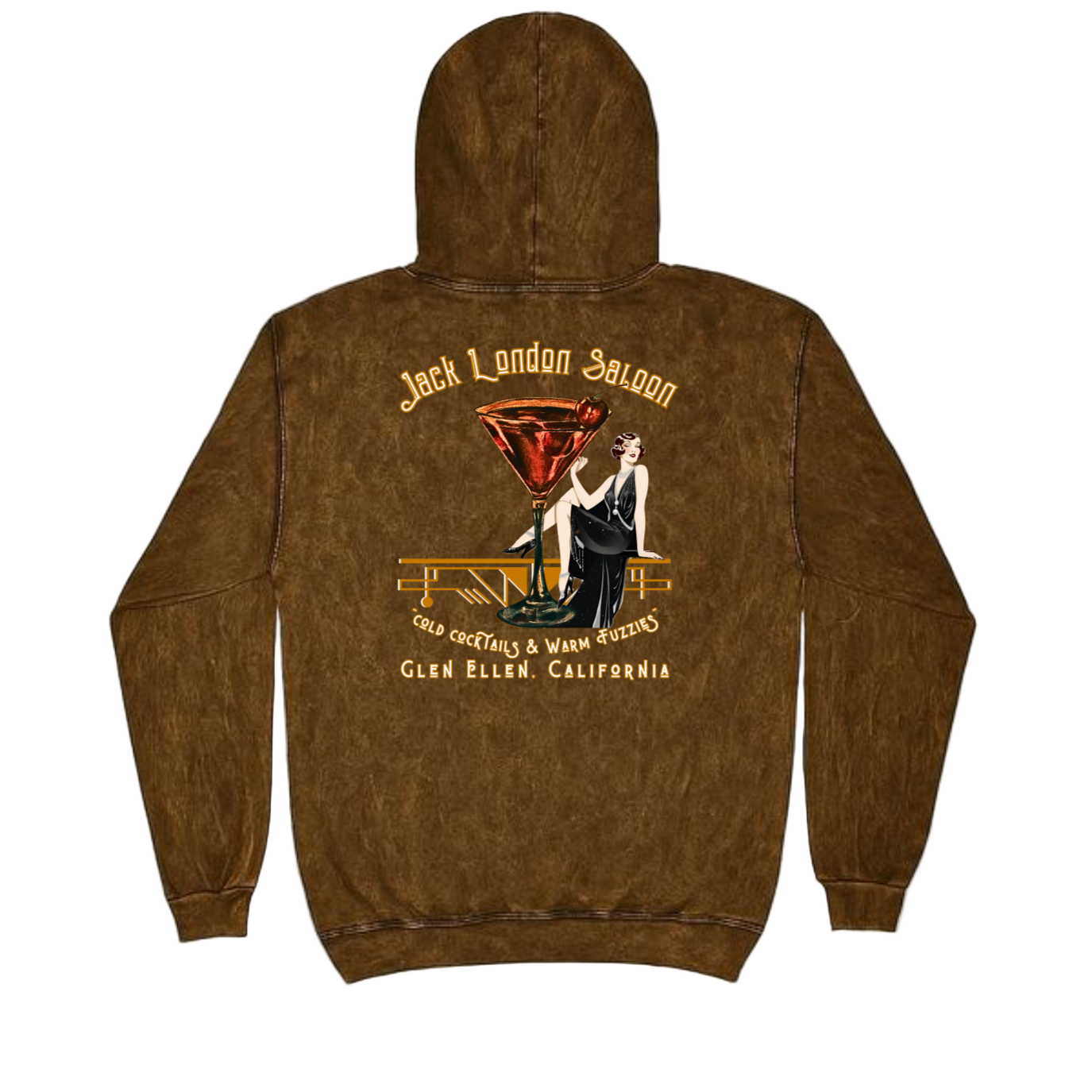 JACK LONDON SALOON "Cold Cocktails" Mineral Wash Hoodie