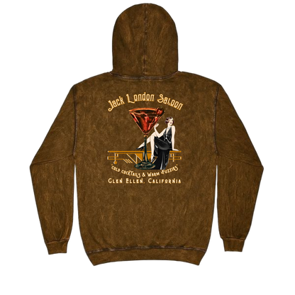 JACK LONDON SALOON "Cold Cocktails" Mineral Wash Hoodie