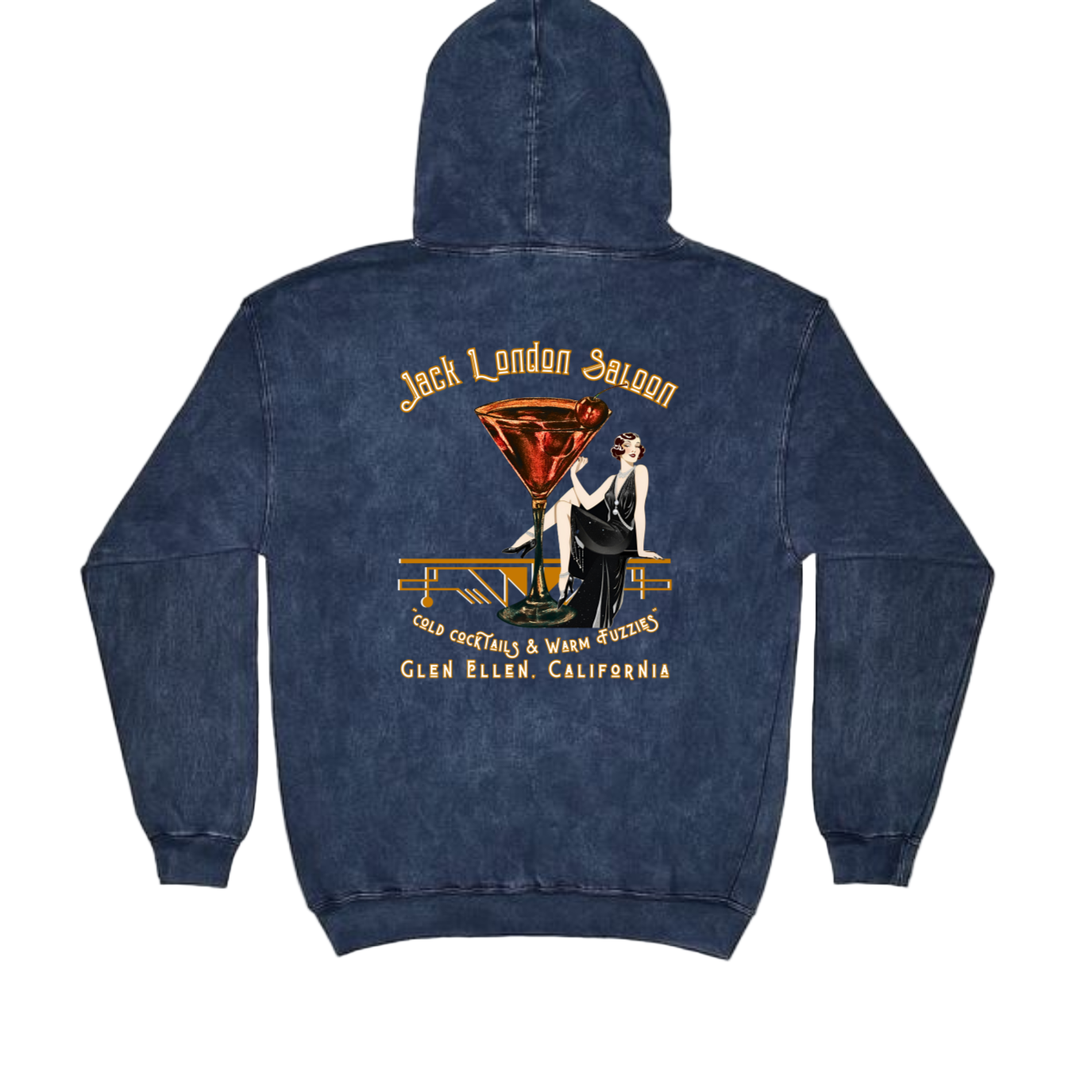 JACK LONDON SALOON "Cold Cocktails" Mineral Wash Hoodie