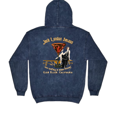 JACK LONDON SALOON "Cold Cocktails" Mineral Wash Hoodie