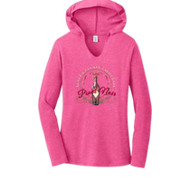 PINOT NOIR PINUP Long Sleeve Womens Hooded T-Shirt - Hoodies from USPF