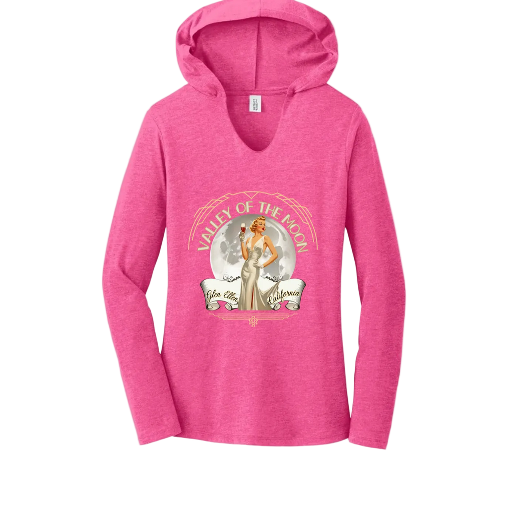 VALLEY OF THE MOON "GLAM" PINUP WOMEN'S HOODIE T-SHIRT - Hoodies from USPF