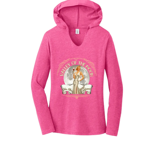 VALLEY OF THE MOON "GLAM" PINUP WOMEN'S HOODIE T-SHIRT