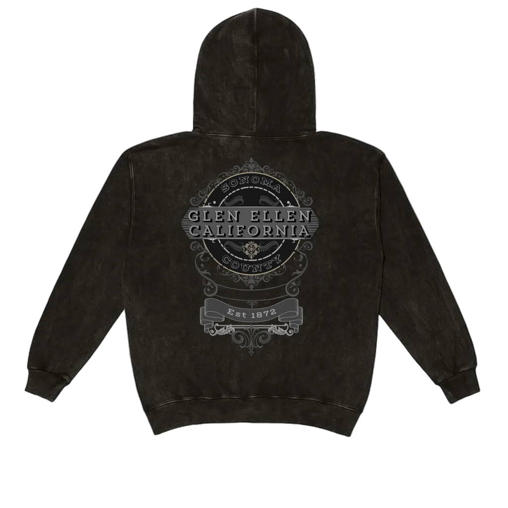 GLEN ELLEN VINTAGE EMBLEM GRAY Mineral Wash Hoodie - Hoodies from USPF