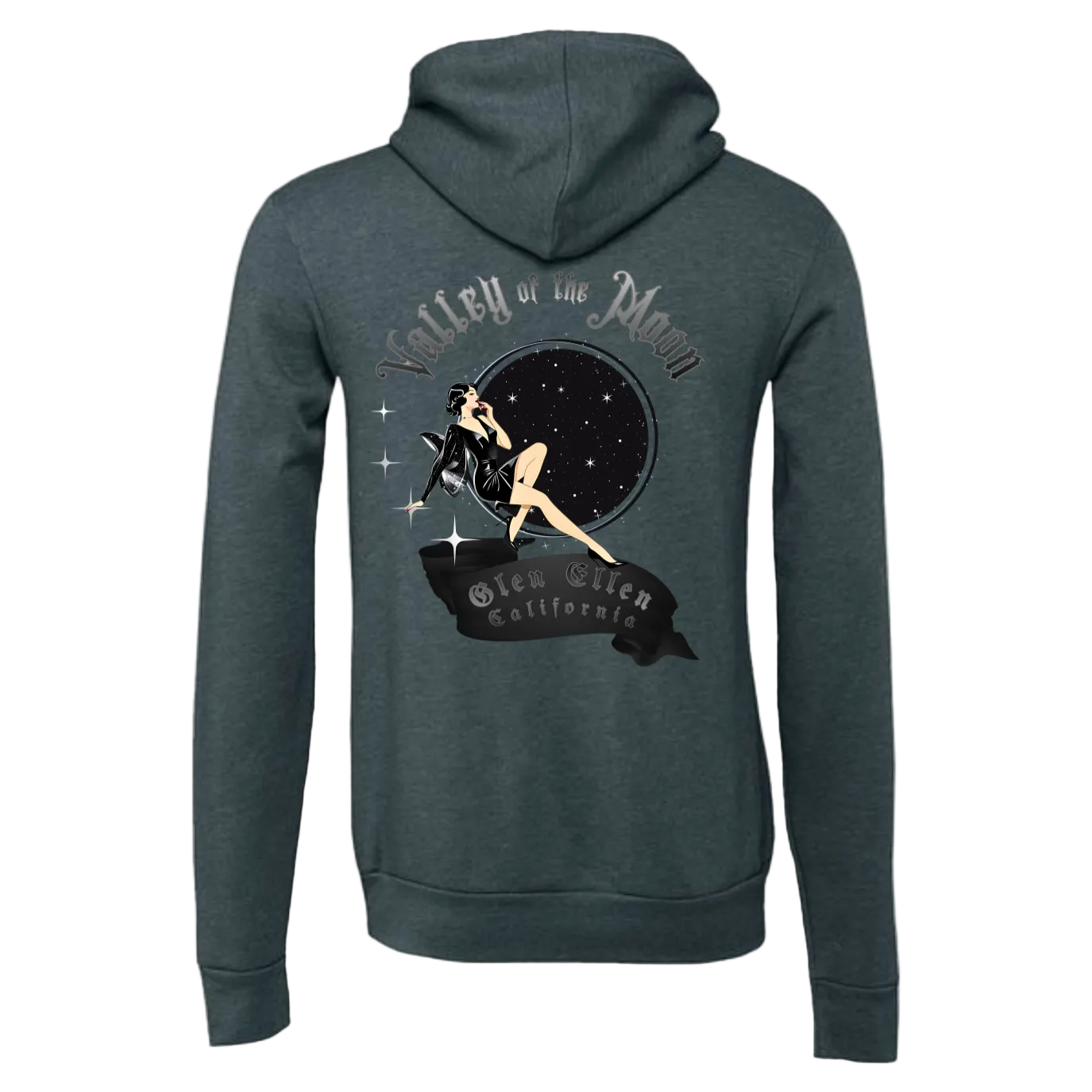 VALLEY OF THE MOON "VAMP" MEN'S LONG SLEEVE HOODIE T-SHIRT