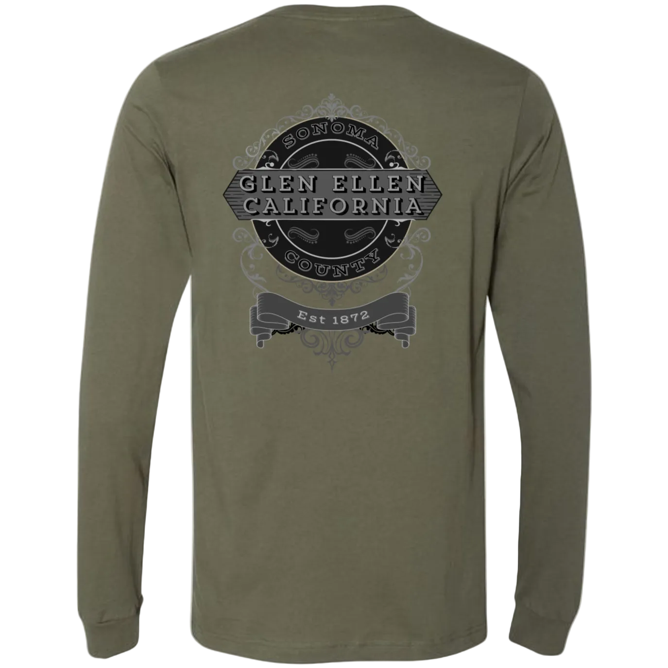 GLEN ELLEN VINTAGE EMBLEM-GRAY LONG SLEEVE MEN'S T-SHIRT - T-Shirts from USPF