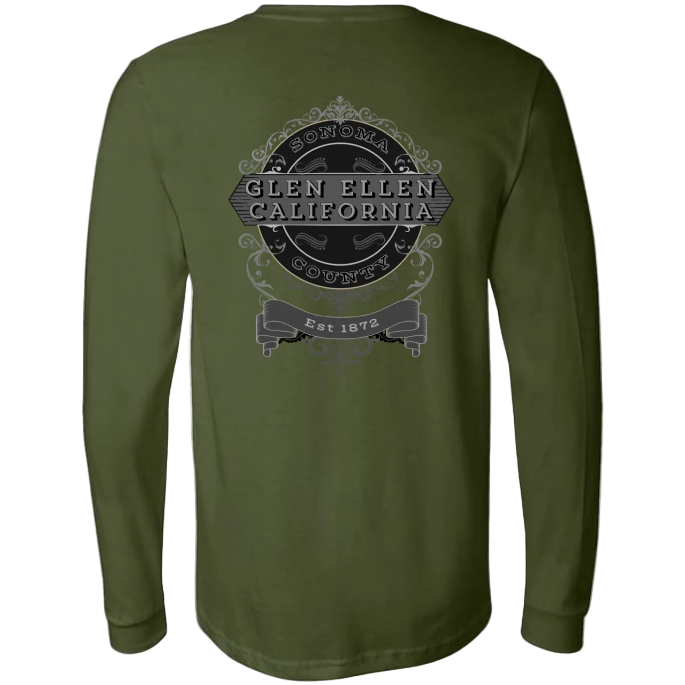 GLEN ELLEN VINTAGE EMBLEM-GRAY LONG SLEEVE MEN'S T-SHIRT - T-Shirts from USPF