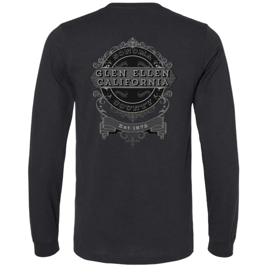GLEN ELLEN VINTAGE EMBLEM-GRAY LONG SLEEVE MEN'S T-SHIRT