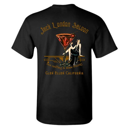 JACK LONDON SALOON "COLD COCKTAILS" MEN'S T-SHIRT