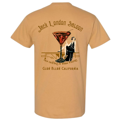 JACK LONDON SALOON "COLD COCKTAILS" MEN'S T-SHIRT