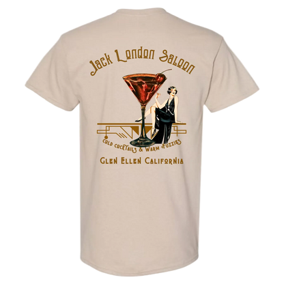 JACK LONDON SALOON "COLD COCKTAILS" MEN'S T-SHIRT