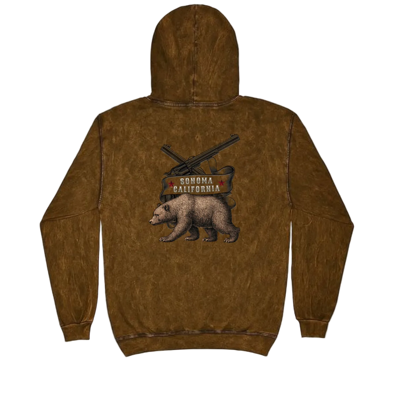 Sonoma Bear Revolt Mineral Wash Men's Hoodie - Hoodies from USPF
