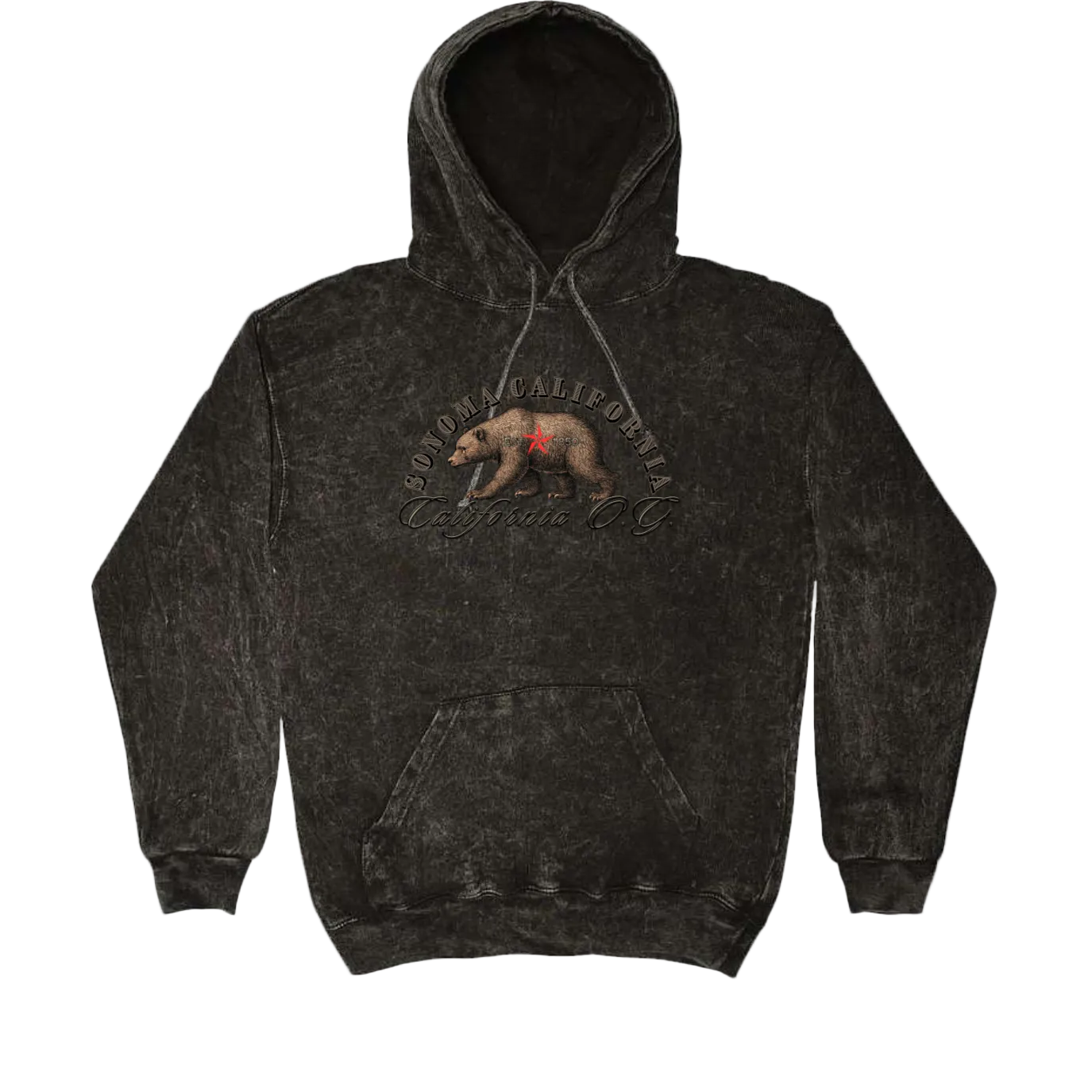 Sonoma Bear Revolt Mineral Wash Men's Hoodie - Hoodies from USPF