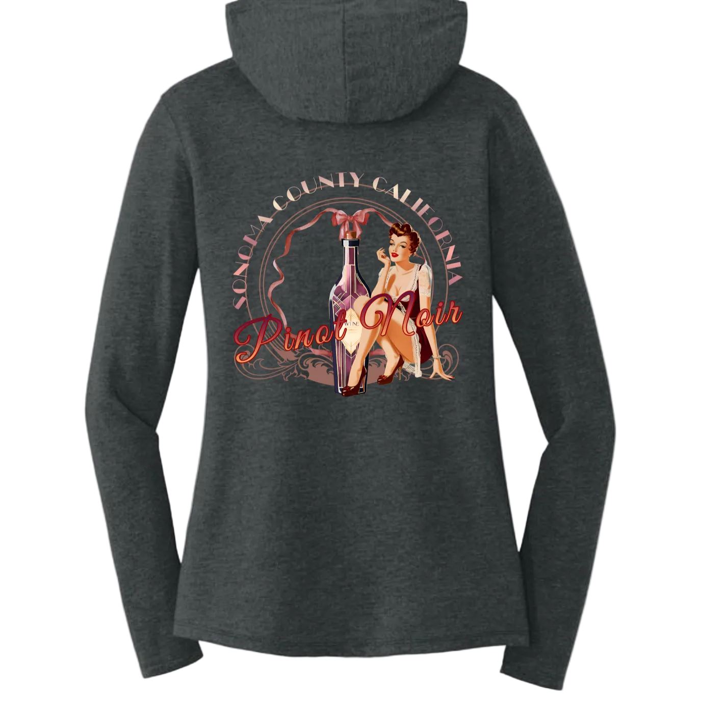 Sonoma Pinot Pinup Women's Hoodie Sweatshirt Secondary image