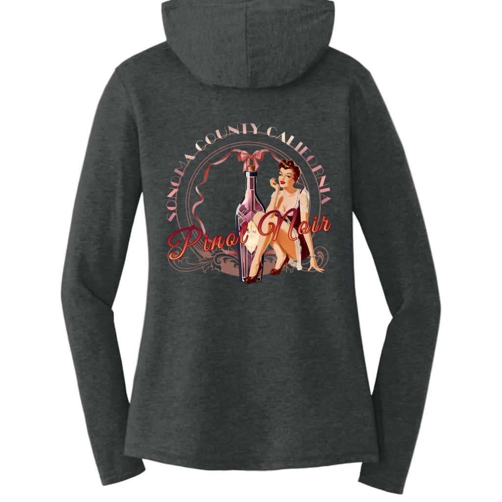 Sonoma Pinot Pinup Women's Hoodie Sweatshirt - Hoodies from USPF
