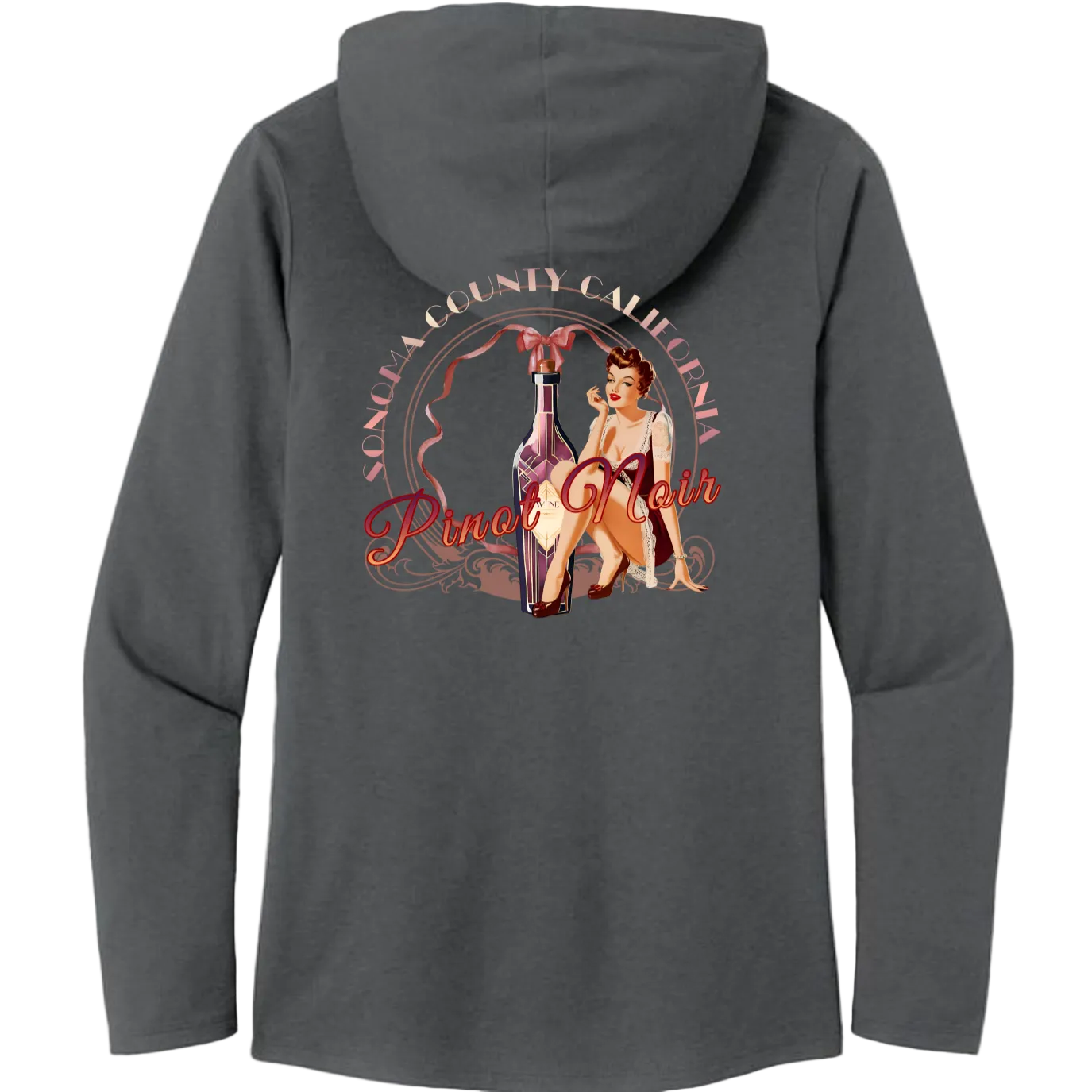 Sonoma Pinot Pinup Women's Hoodie Sweatshirt - Hoodies from USPF