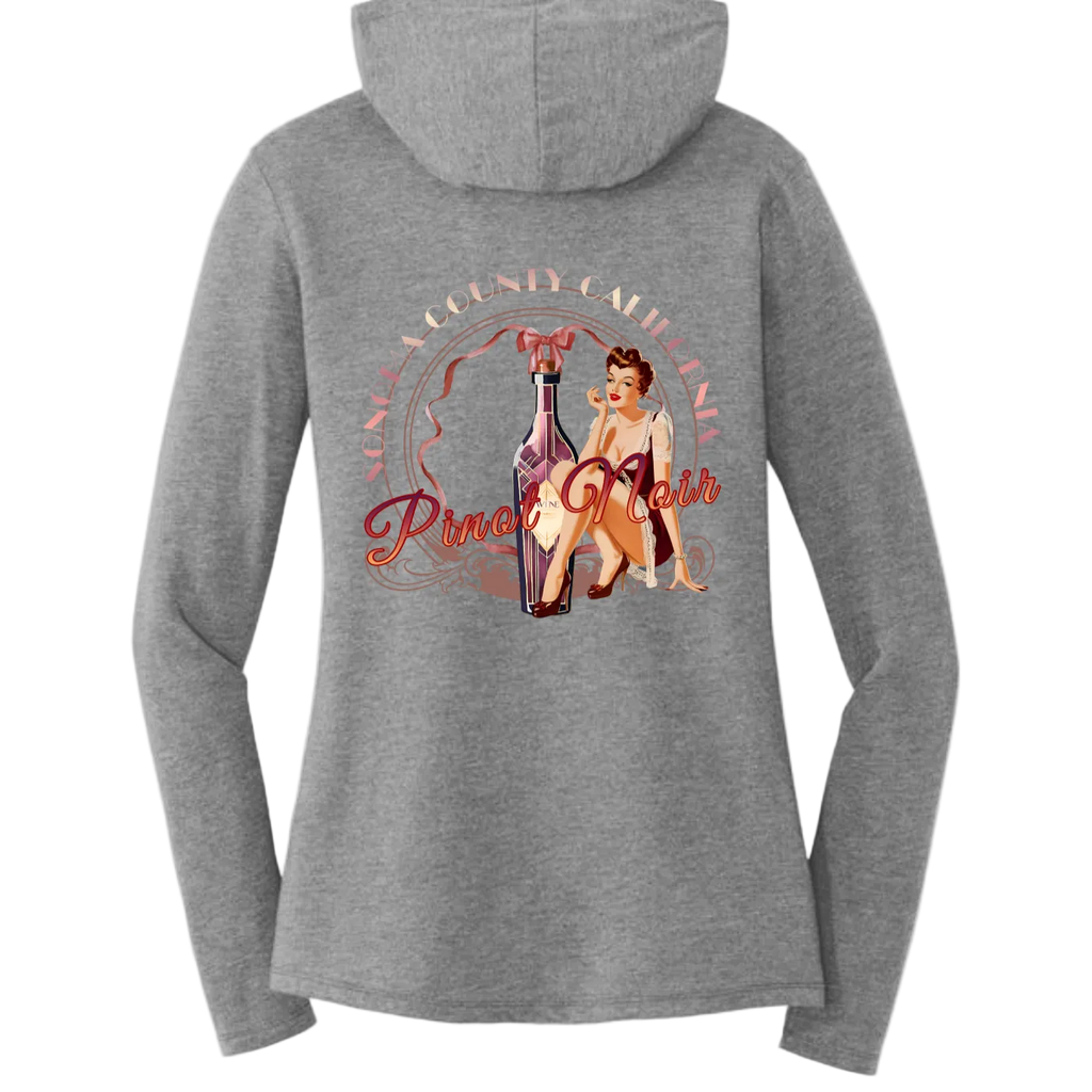 Sonoma Pinot Pinup Women's Hoodie Sweatshirt - Hoodies from USPF