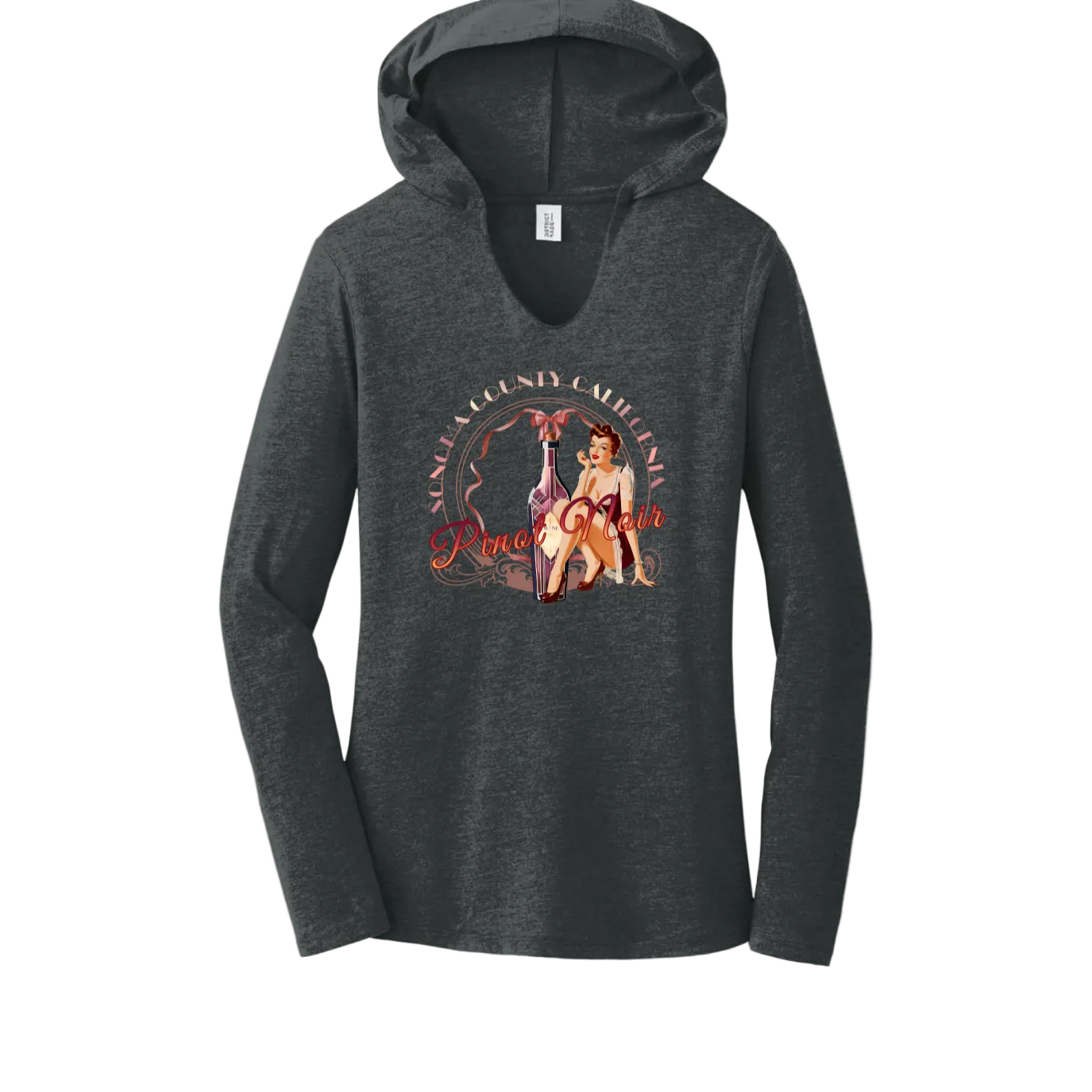Sonoma Pinot Pinup Women's Hoodie Sweatshirt - Hoodies from USPF Main image