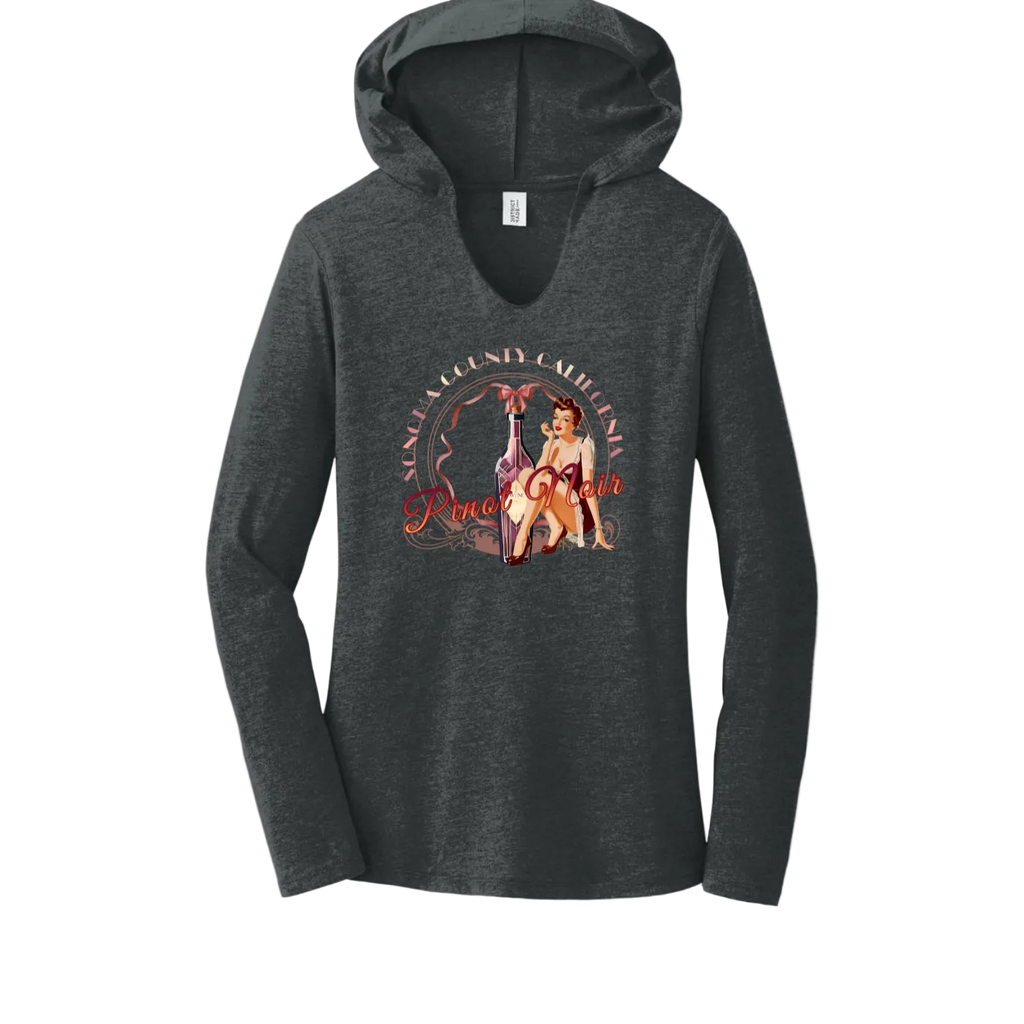 Sonoma Pinot Pinup Women's Hoodie Sweatshirt - Hoodies from USPF