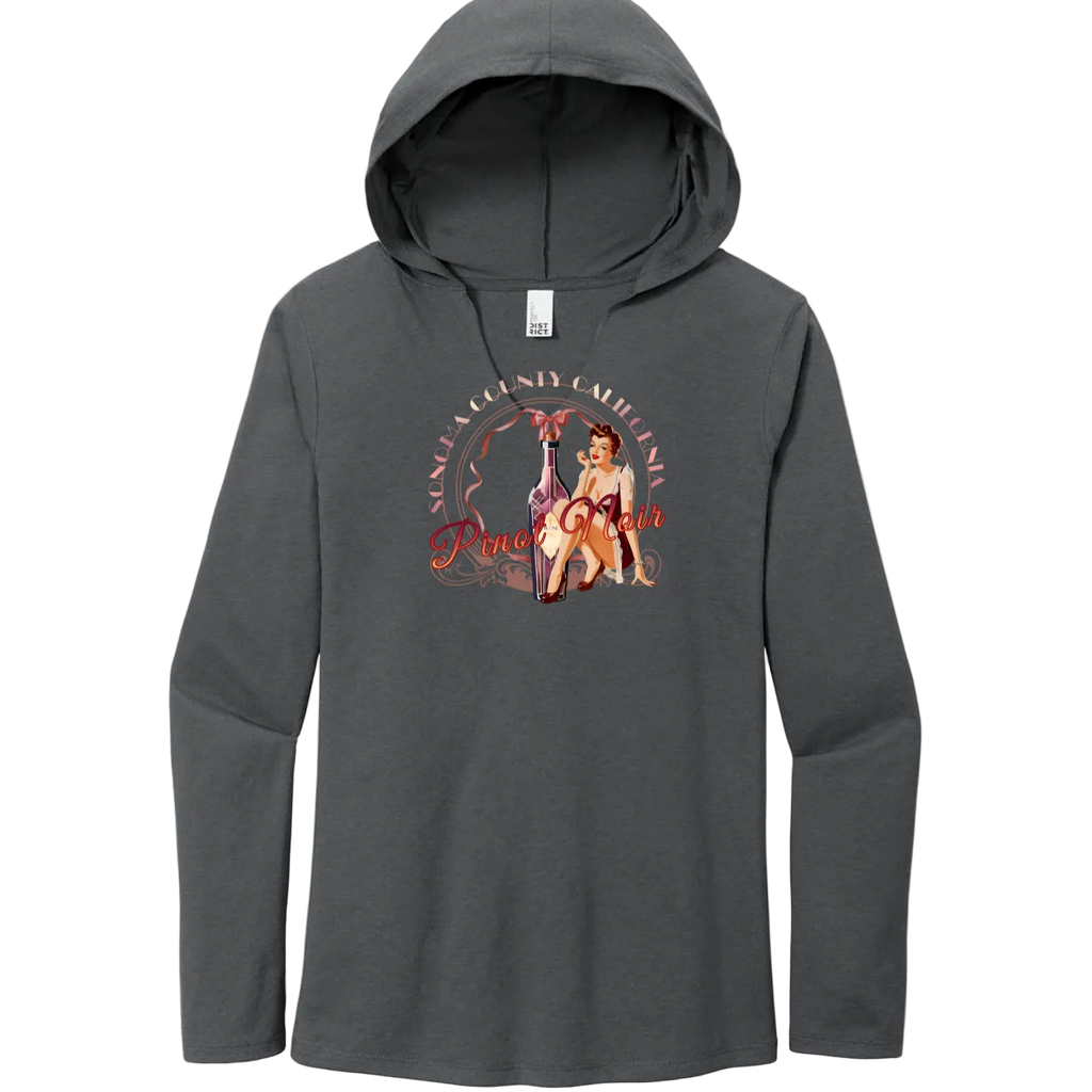 Sonoma Pinot Pinup Women's Hoodie Sweatshirt - Hoodies from USPF