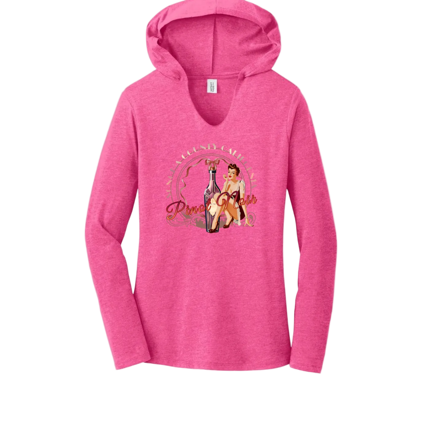 Sonoma Pinot Pinup Women's Hoodie Sweatshirt - Hoodies from USPF
