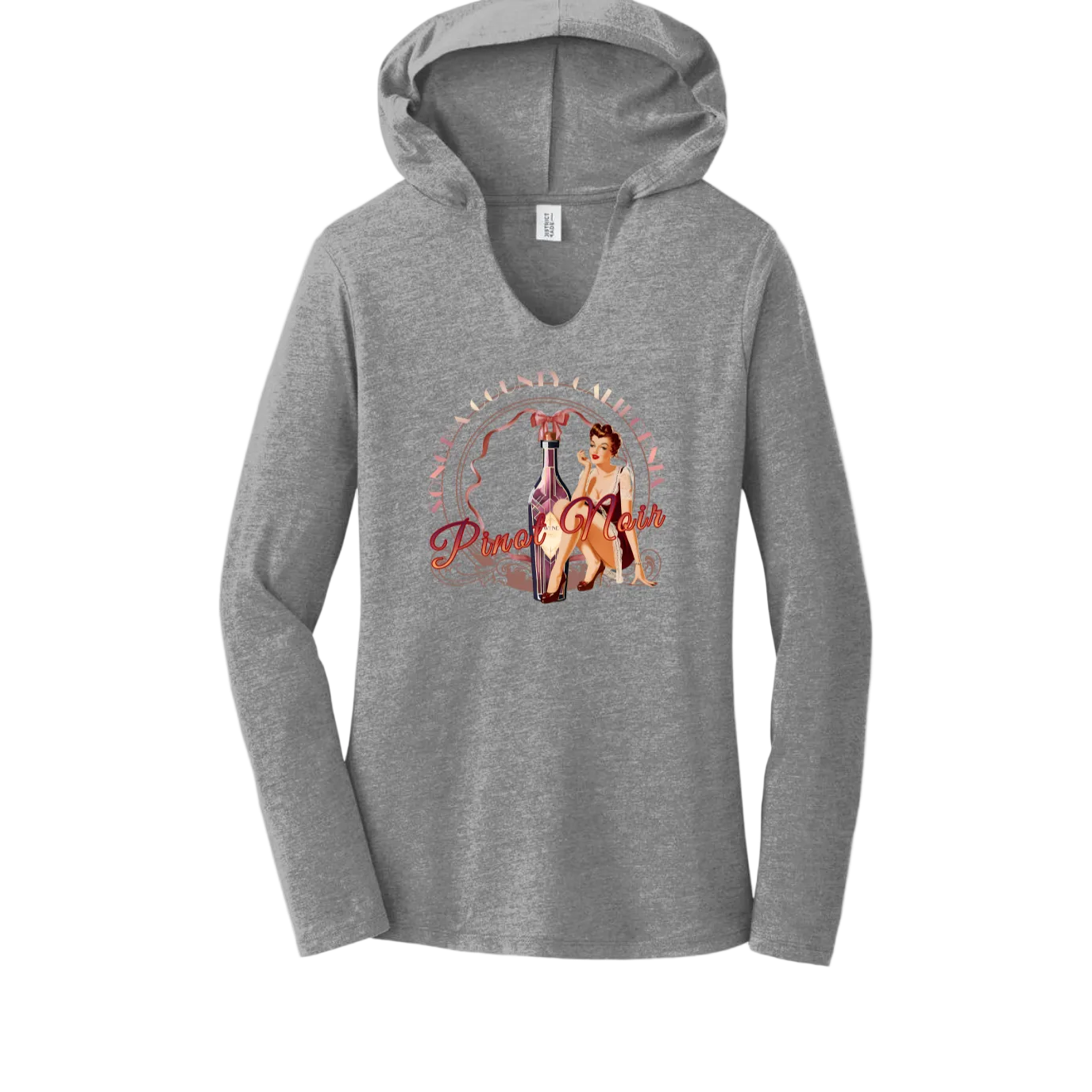 Sonoma Pinot Pinup Women's Hoodie Sweatshirt - Hoodies from USPF