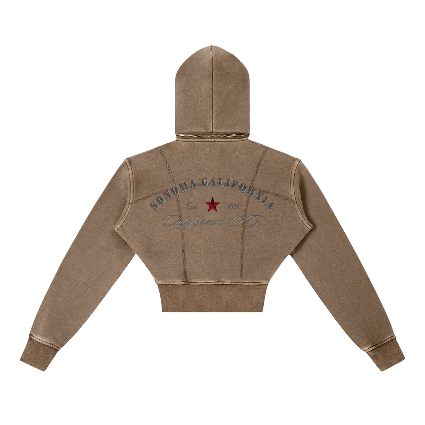 California O.G. Vintage Wash Cropped Women's Hoodie