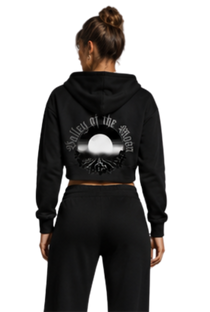 Valley of the Moon Vamp Women's Cropped Zip-Up Hoodie
