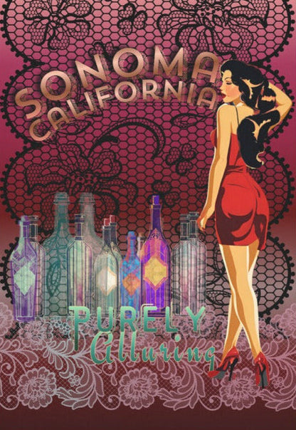 PURELY ALLURING PINUP WALL TAPESTRY 40"x 60"