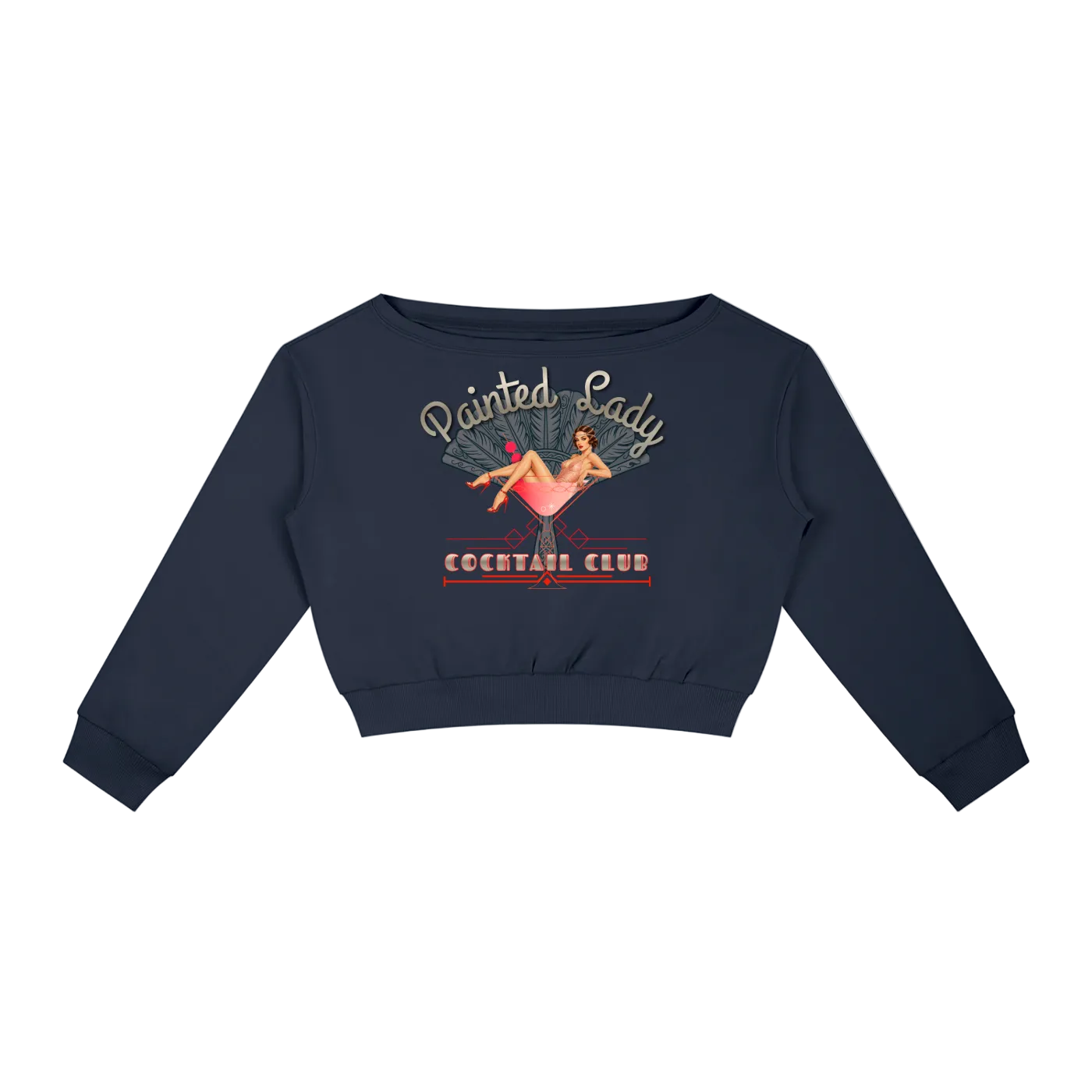 Vintage Cocktail Club Women's Off-Shoulder Sweatshirt