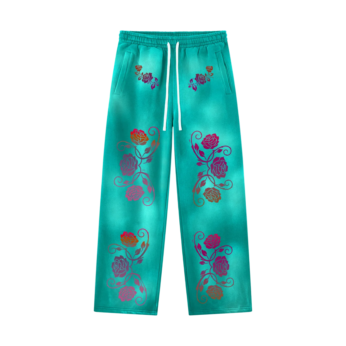 Unisex Sunfade Wide Leg Fleece Sweatpants