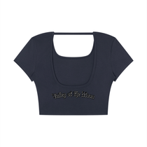 Valley of the Moon Gothic Graffitti Women's Square Neck Crop T-Shirt