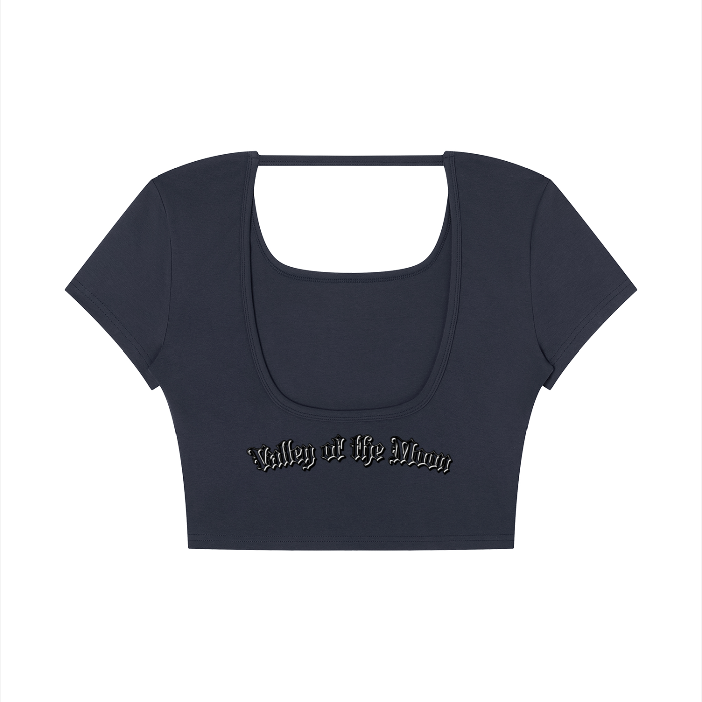 Valley of the Moon Gothic Graffitti Women's Square Neck Crop T-Shirt