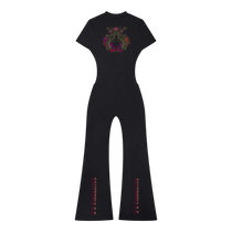 Vintage Outlaw Flared Quarter-Zip Jumpsuit