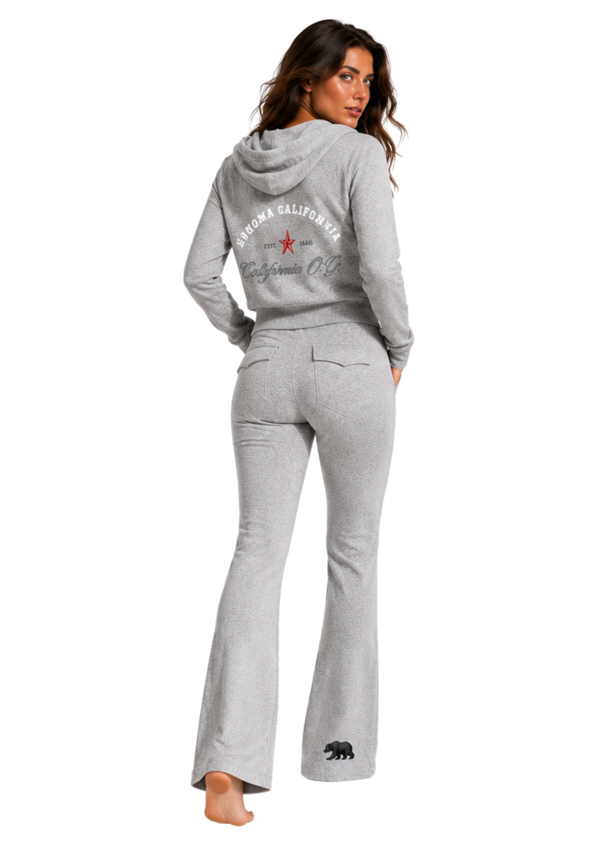 California O.G. Collegiate Women's Drawstring Flared Sweatpants Secondary image