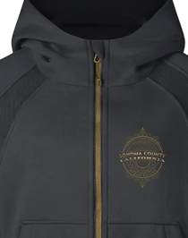 Sonoma County Wine Country Original Cropped Zip-Through Hoodie