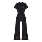 Women’s Tight Flared Leg Quarter-Zip Jumpsuit