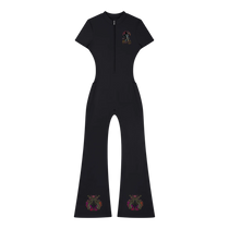 Vintage Outlaw Flared Quarter-Zip Jumpsuit