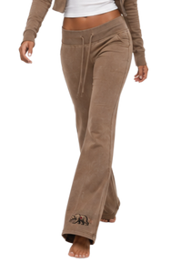 Cali Bear Revolt Vintage Washed Flared Fleece Pants
