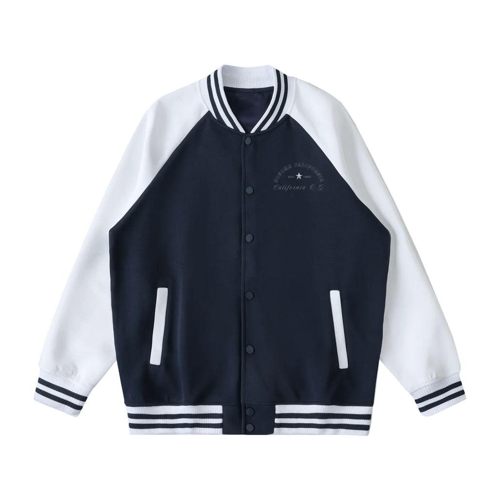 Sonoma California O.G. Collegiate Two Tone Raglan Sleeve Varsity Jacket