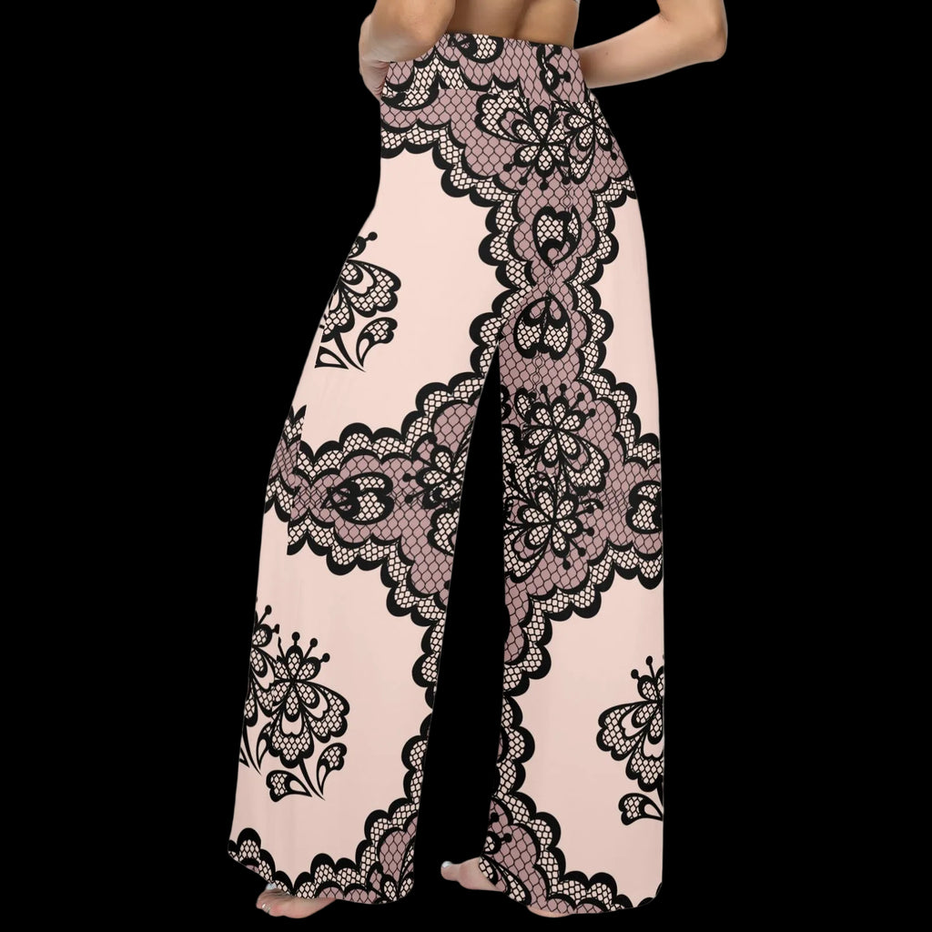 CROCHET WIDE LEG Women's Wide Leg Lounge Pants - Joggers from Artsadd